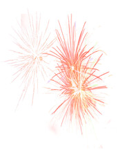 Realistic firework elements PNG format easy to use festive sparkler overlay