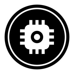 Cpu Circular line icon