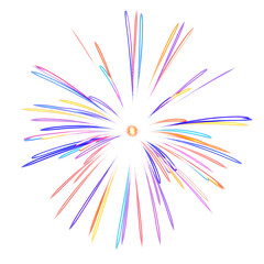 Realistic firework elements PNG format easy to use festive sparkler overlay