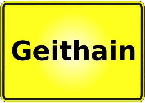 Stadteingangsschild Deutschland Stadt Geithain