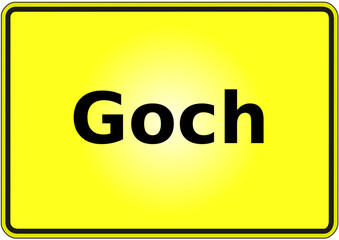 Stadteingangsschild Deutschland Stadt Goch