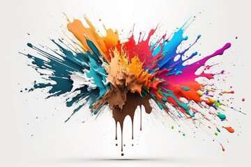 Fototapeta na wymiar Colorful Paint Generative Ai