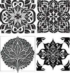 vector floral pattern. on a white background.