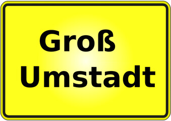 Stadteingangsschild Deutschland Stadt Groß - Umstad
