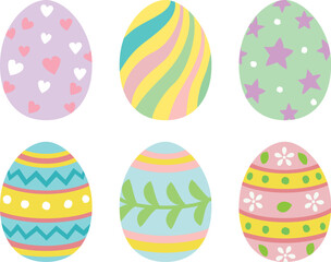 イースターの卵のセットイラスト