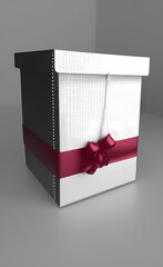 white red, colorful gift box Love Valentine by generative AI, AI Generated	