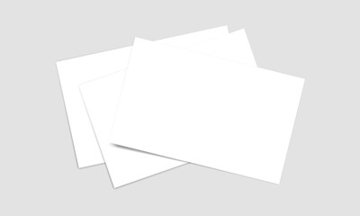 Vector white sheet of paper. Realistic blank A4 format paper template with shadow. Flyer, cover, brochure mockup design.