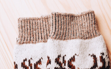 Knitted wool background
