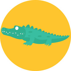 Alligator Vector Icon
