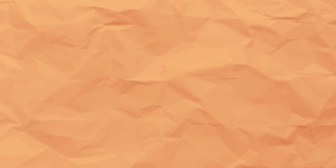 Orange creased crumpled paper texture can be use as background. Orange color crumpled sheet of paper background. Ragged orange Paper. orange waxed packing paper texture.	