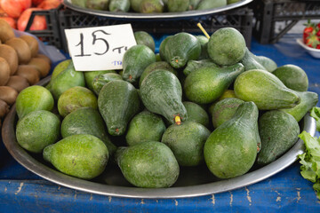 Fresh avocados at the farmers market