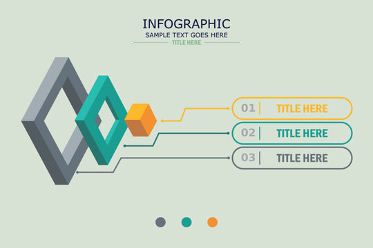 business design infographic 3step