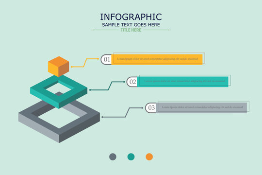template business design infographic 3step