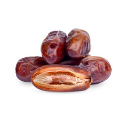 Fresh dates isolated on white background