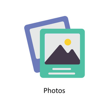 Photos vector Flat Icons. Simple stock illustration stock illustration