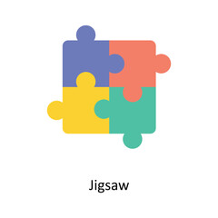 Jigsaw vector Flat Icons. Simple stock illustration stock illustration