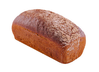 Black bread in the form of a brick