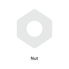 Nut vector Flat Icons. Simple stock illustration stock illustration