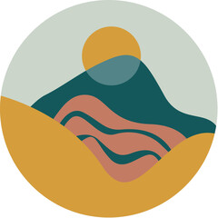 Circle Landscape Element Vector