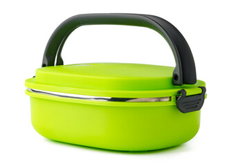 Empty food container isolated on white background