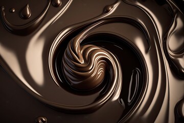 Melted Chocolate Background (Created with Generative AI)