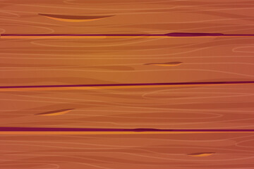 Wooden material, textured surface wood comic background in cartoon style. Wall, panel for game, ui design