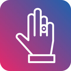 Ring in Hand Icon Style