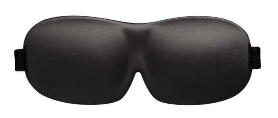 Black sleeping eye mask cut out