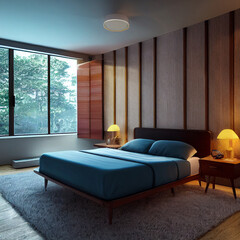 interior of a bedroom, created by AI