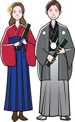 卒業する大学生