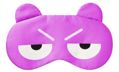 Sleeping eye mask cut out
