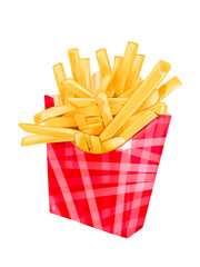 Colorful cartoon food with a variety of delicious fast food menus.