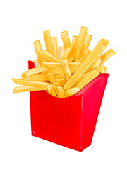 Colorful cartoon food with a variety of delicious fast food menus.