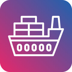 Cargo Ship Icon Style