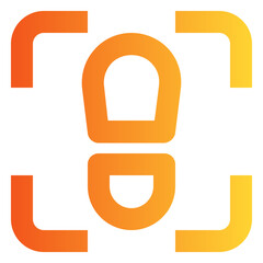 Footprint gradient icon