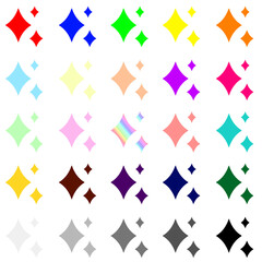 シャープでシンプルなキラキラ3の25色セット