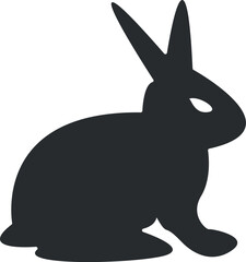 Obraz premium rabbit icon. vector rabbit sign symbol on white background. Rabbit animal silhouette