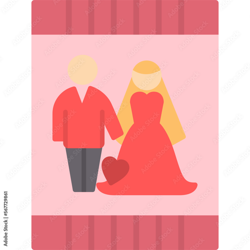 Wall mural wedding invitation icon