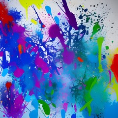 Paint splatters, created with generative AI tools