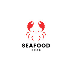 Seafood logo design restaurant fresh crab 