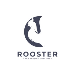 rooster logo vector  icon illustration