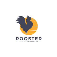 rooster logo vector  icon illustration