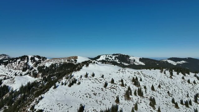 Snow covered mountains near Oberjoch, Allgaeu, Bavaria, Germany