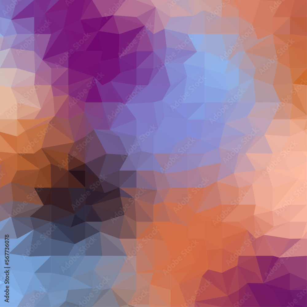 Poster Geometric abstract pattern in low poly style.
