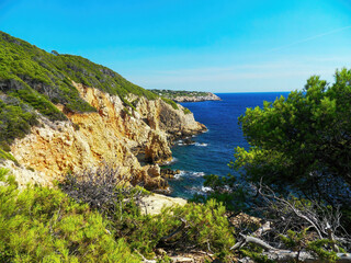 Fototapeta na wymiar Creeks of Provence, beach, south of France 7