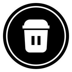 Trash Circular line icon