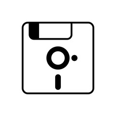 vintage floppy disk icon vector