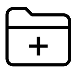 Obraz premium Add Folder line icon