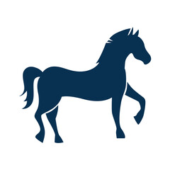 Horse emblem in vintage style from lines. Hand drawn lines for wedding invitations or greeting cards, social media wallpapers.