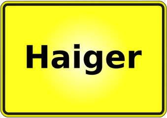 Stadteingangsschild Deutschland Stadt Haiger